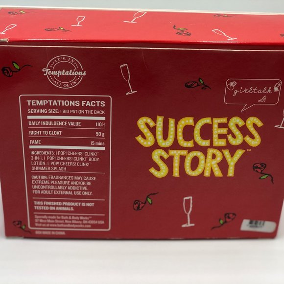 BBW Success Story Pop! Cheers! Clink! 3 Piece Gift Set!, Dinged Box - Picture 4 of 10